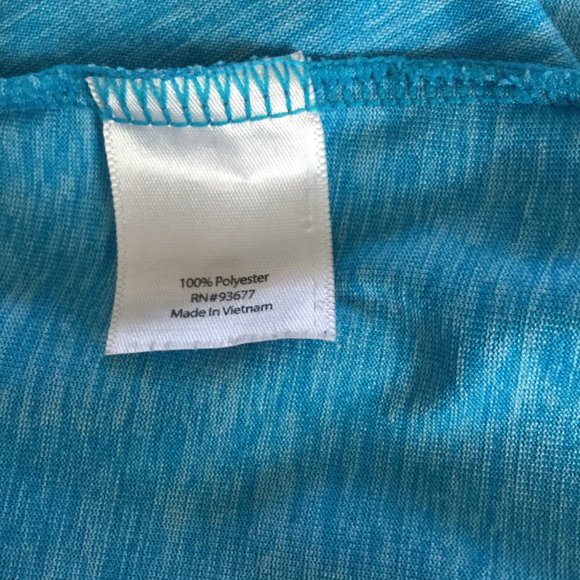 Xersion Exercise Shirt, Blue, cap sleeves, Size Sm - Picture 4 of 4